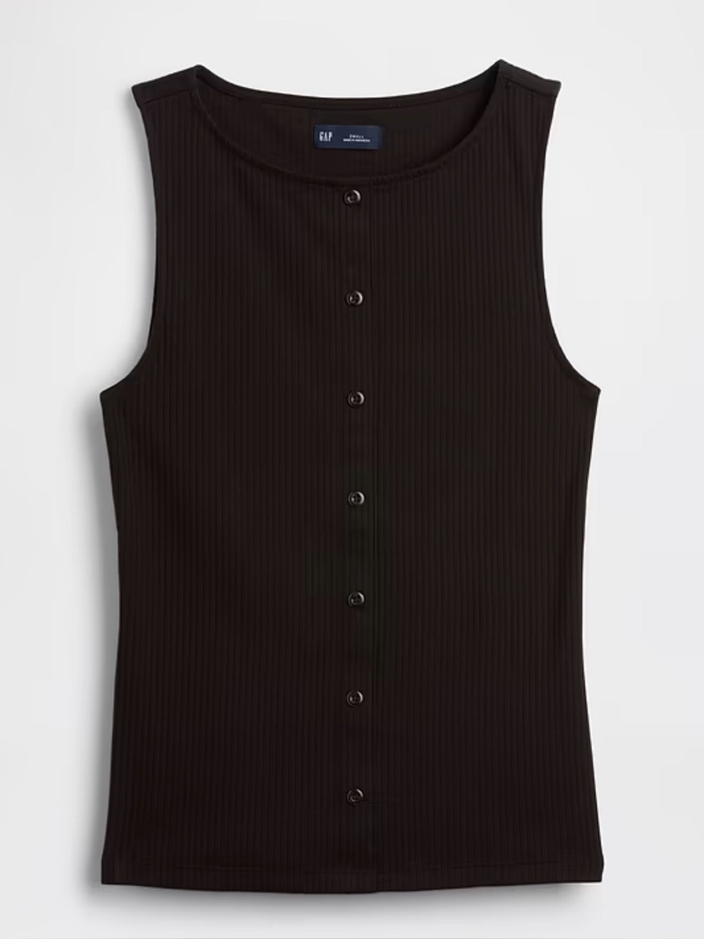 Gap Ribbed Button Detail Sleeveless Top - Picture 4 of 8
